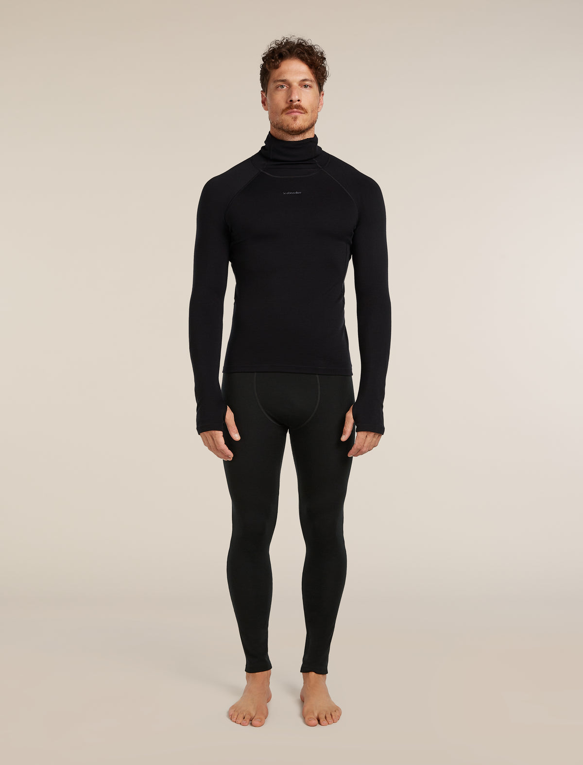 Men's 300 Polar Roll Neck Thermal Top Black - 3