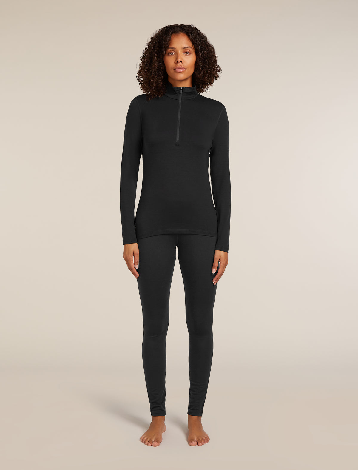 Women's Core Half Zip Thermal Top Black - 3