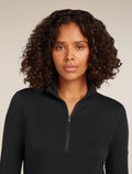 Women's Core Half Zip Thermal Top Black - 7