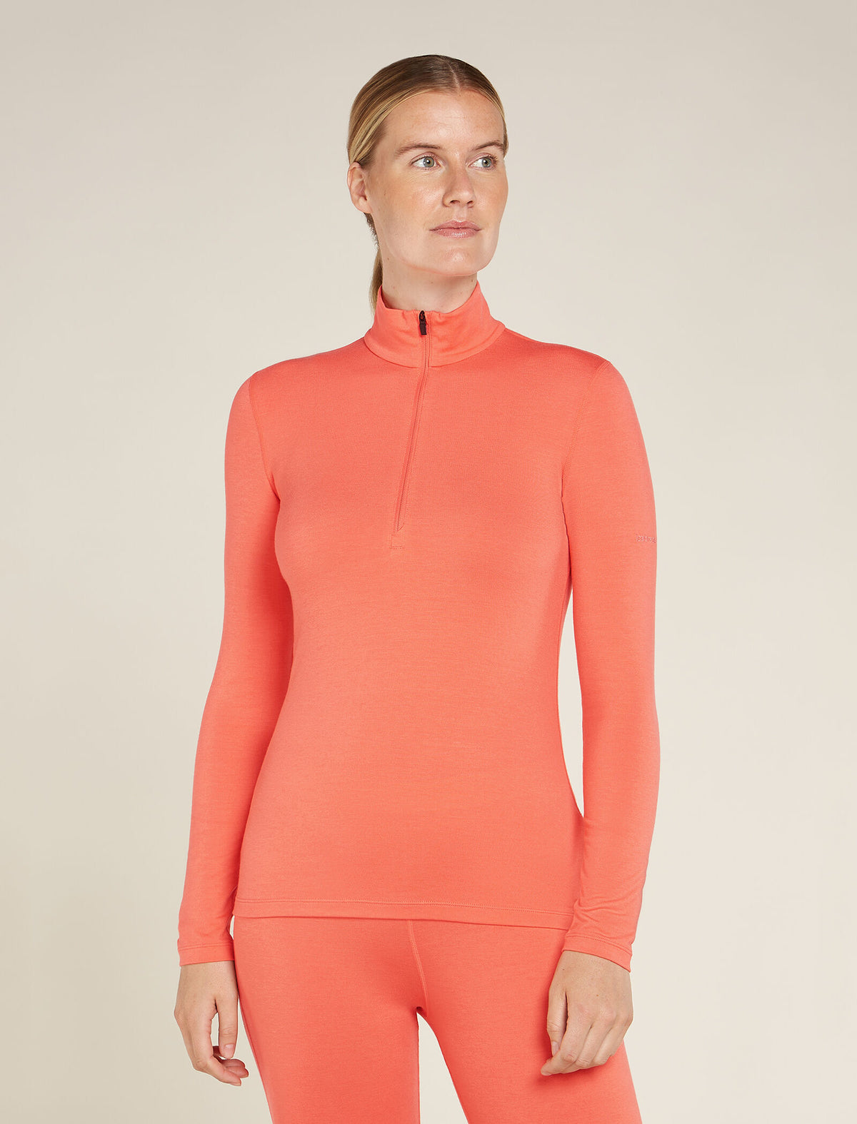 Haut isotherme à manches longues et demi-glissière Core Heavyweight en mélange de mérinos Women's  - 1