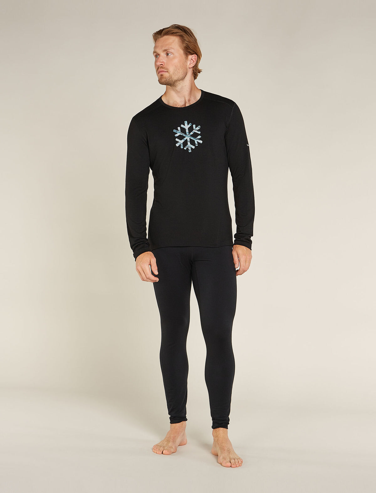 Heren 200 Oasis thermische top Protect Our Winters met lange mouwen en ronde hals van merinowol  - 3