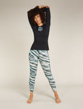 Women's Merino 200 Oasis Long Sleeve Crew Thermal Top Protect Our Winters Black - 3