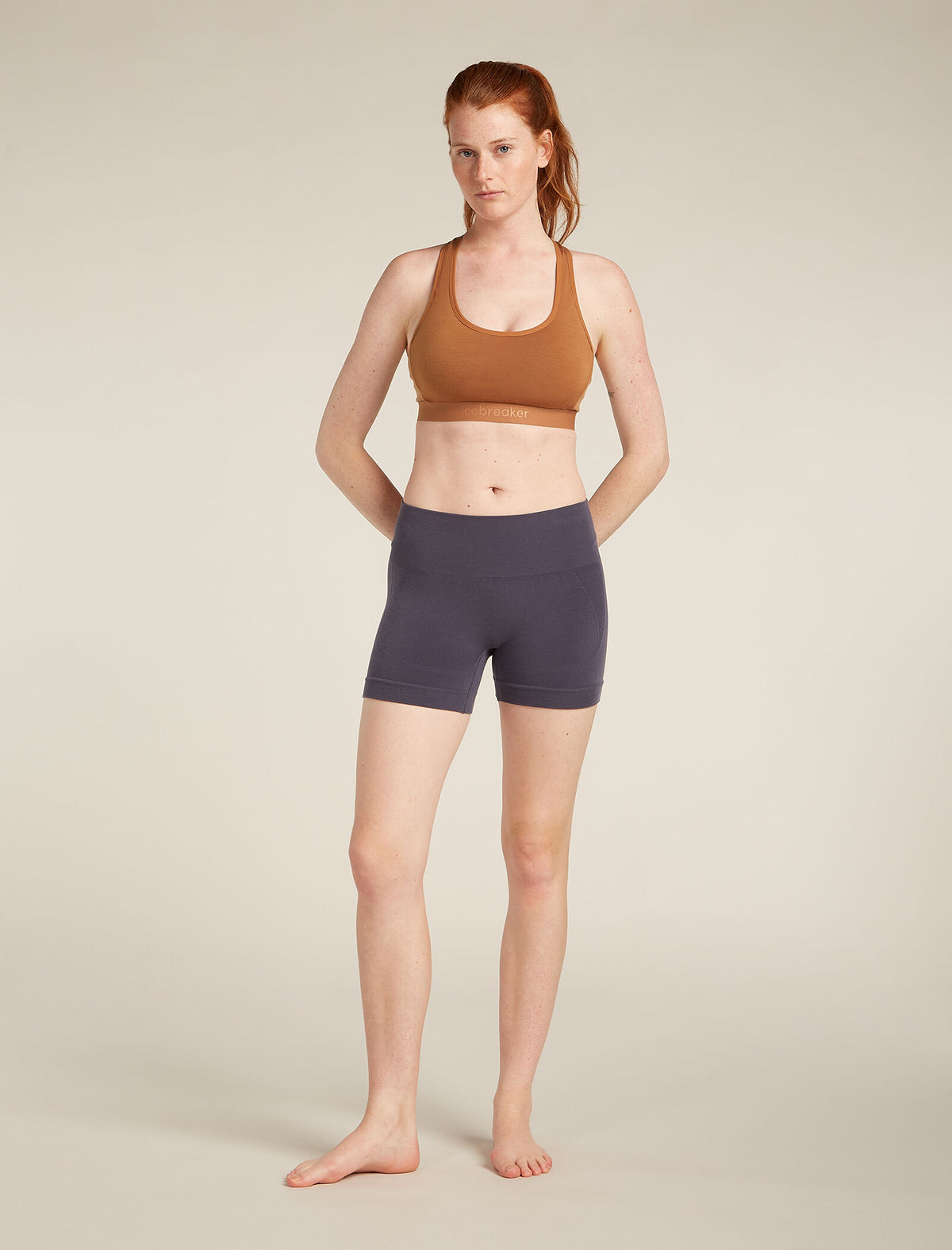 Women's Merino Blend 125 ZoneKnit™ Racerback Bra Dusty clay/carob - 3