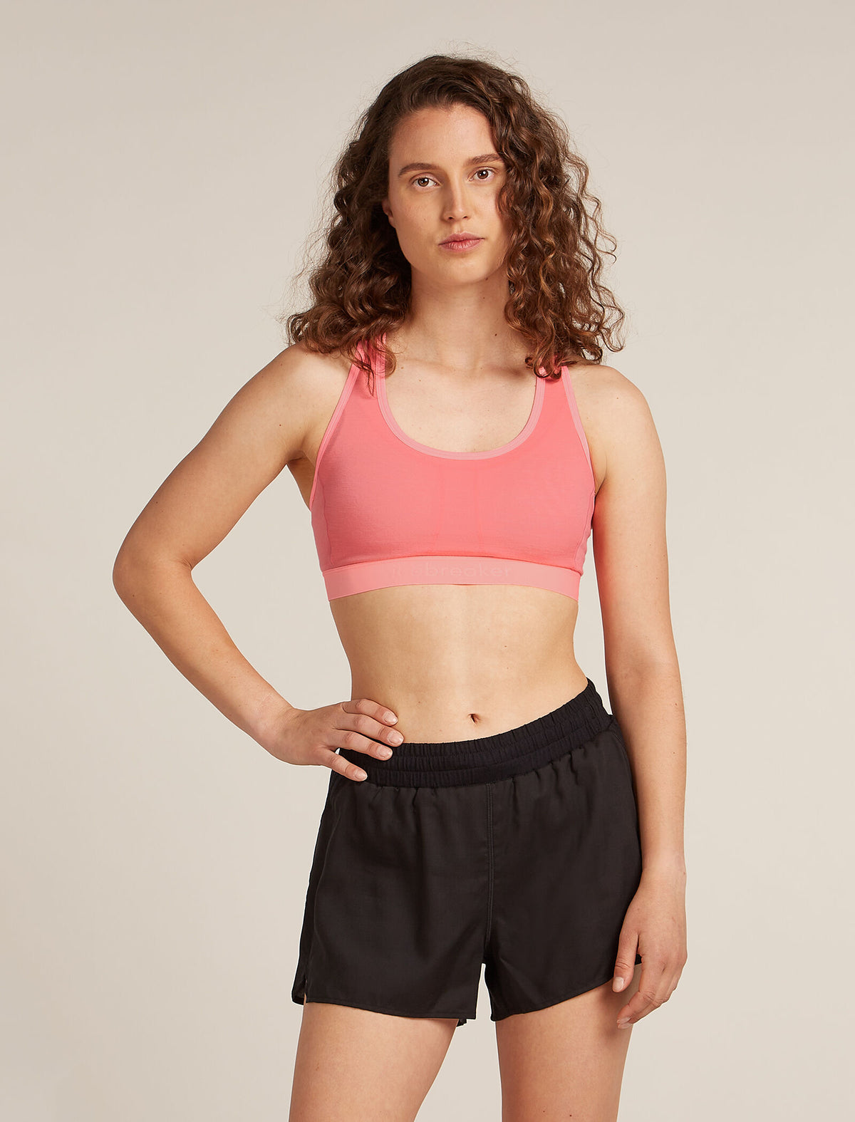 Women's 125 ZoneKnit Racerback Bra Acid pink - 1