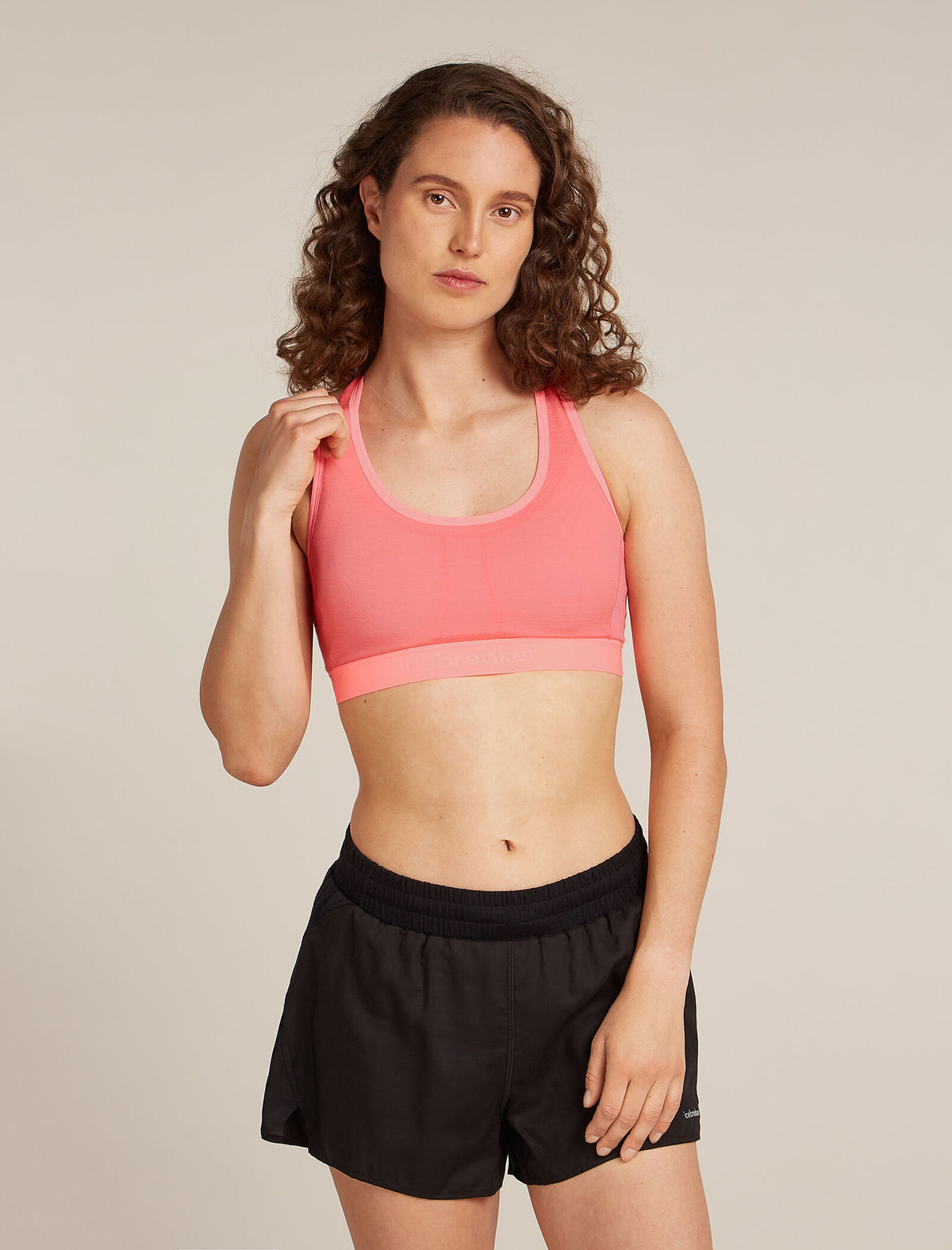 Women's 125 ZoneKnit Racerback Bra Acid pink - 6