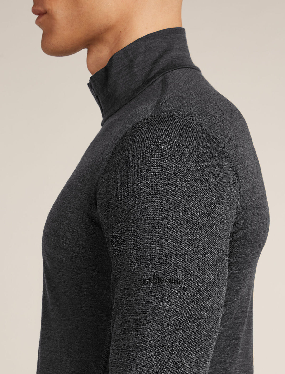 Men's 200 Ace Half Zip Thermal Top Jet hthr - 5