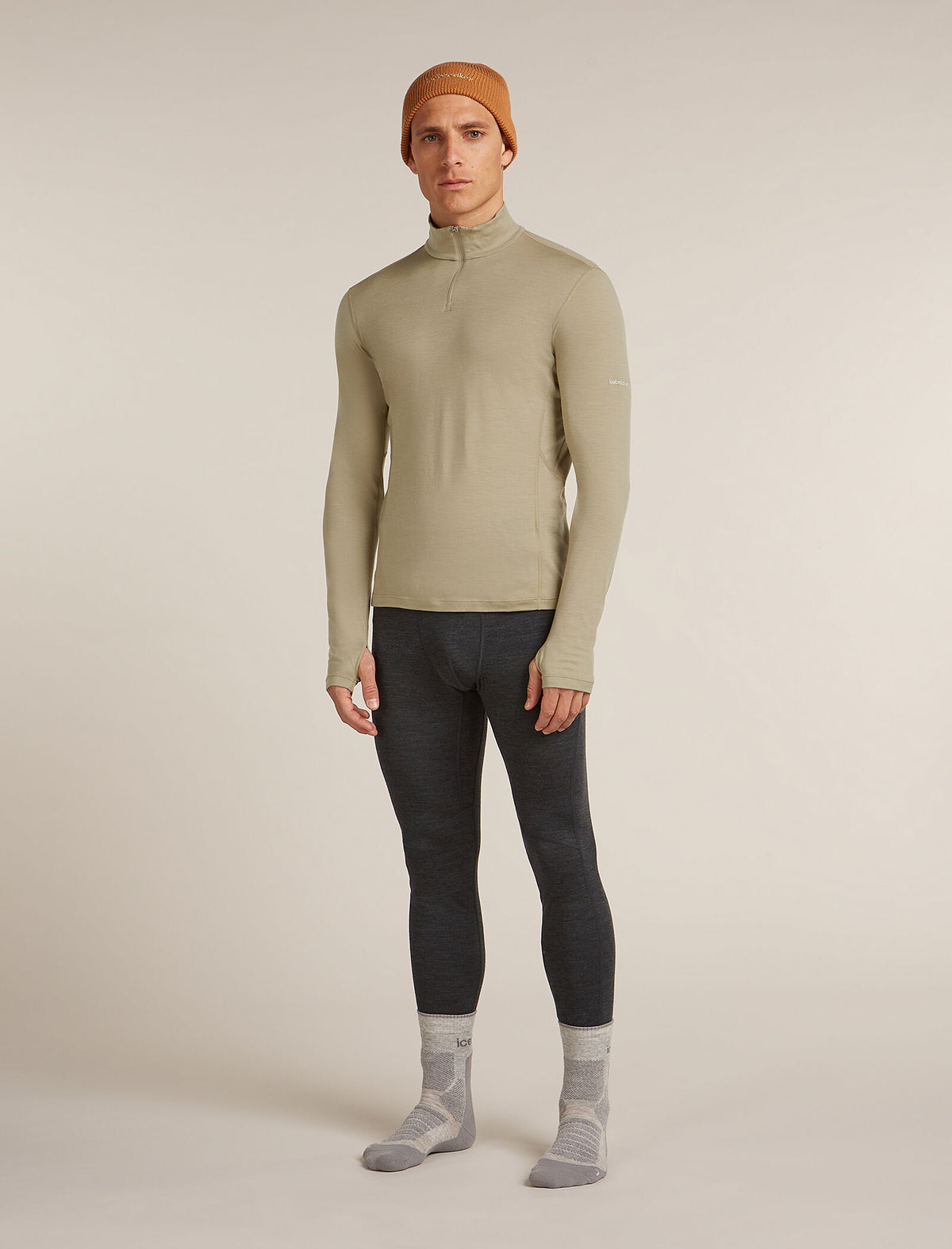 Men's 200 Ace Half Zip Thermal Top Flagstone - 7