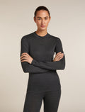 Women's 200 Ace Mock Neck Thermal Top Jet hthr - 1