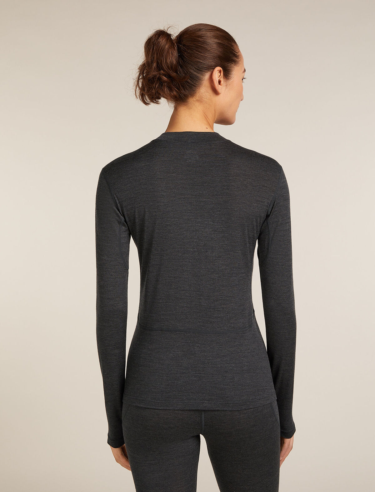 Women's 200 Ace Mock Neck Thermal Top Jet hthr - 2