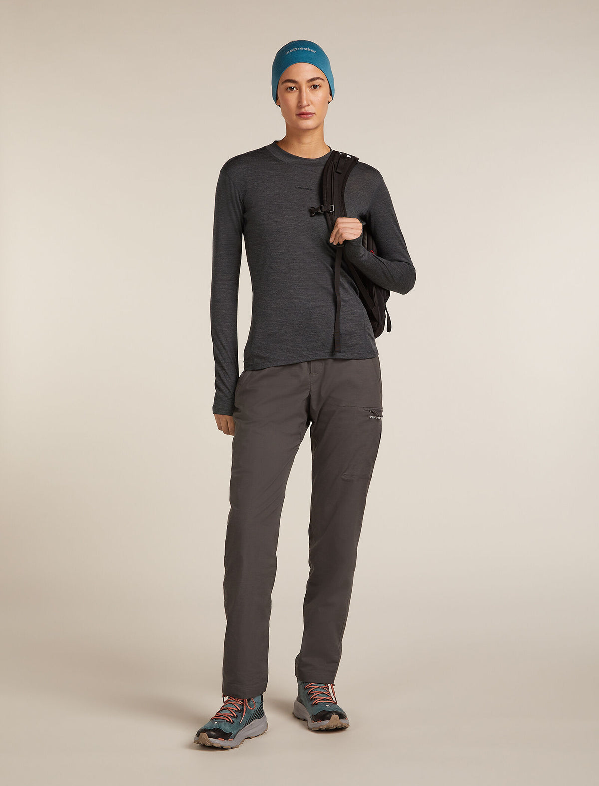 Women's 200 Ace Mock Neck Thermal Top Jet hthr - 4