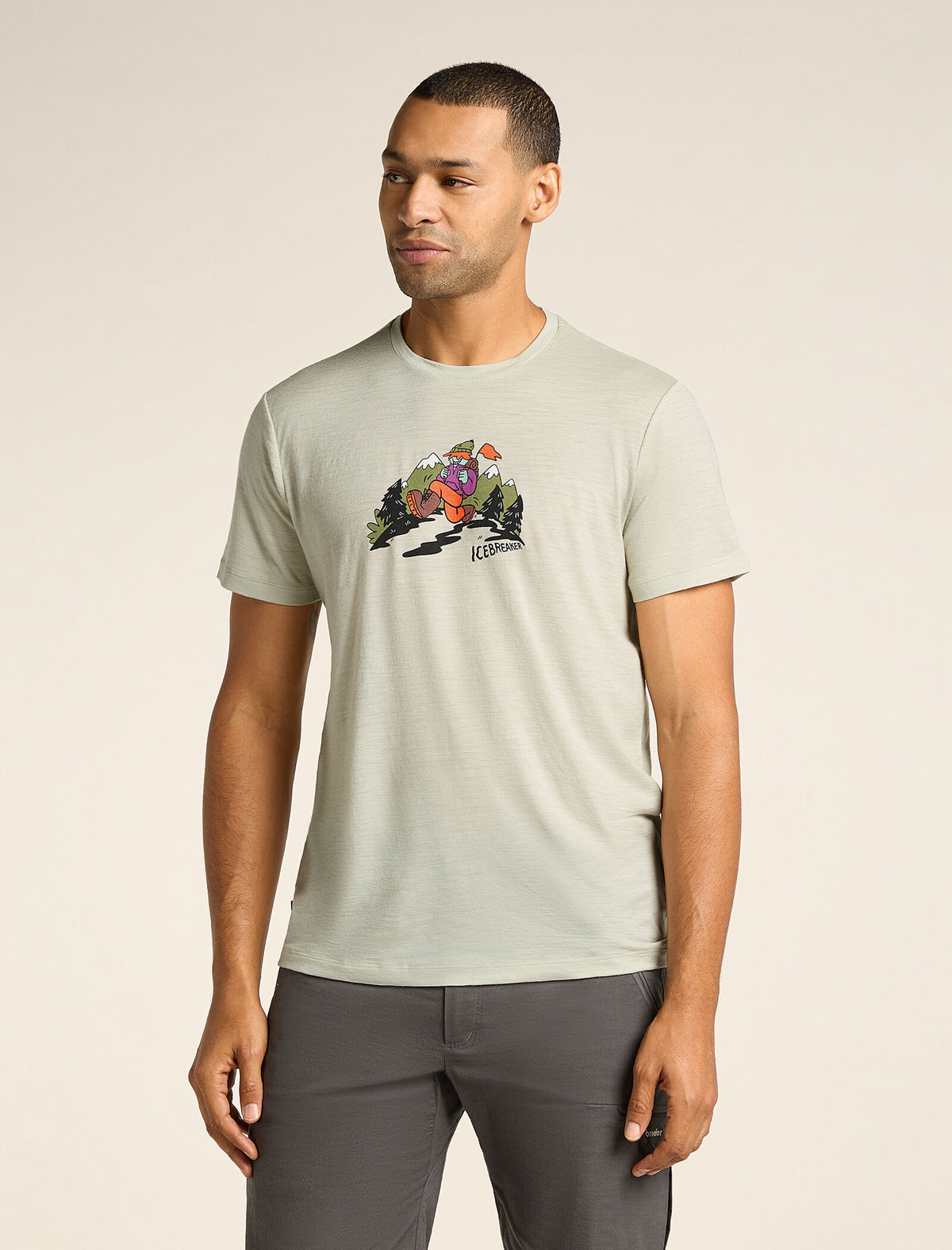 Men's Merino 150 Tech Lite Short Sleeve T-Shirt Catch Me Outside Ashen - 1