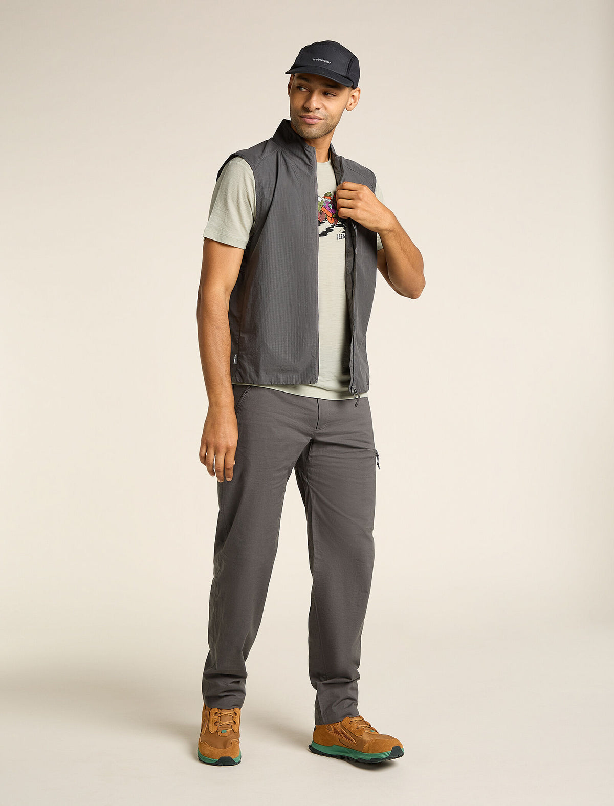 Men's Merino 150 Tech Lite Short Sleeve T-Shirt Catch Me Outside Ashen - 4