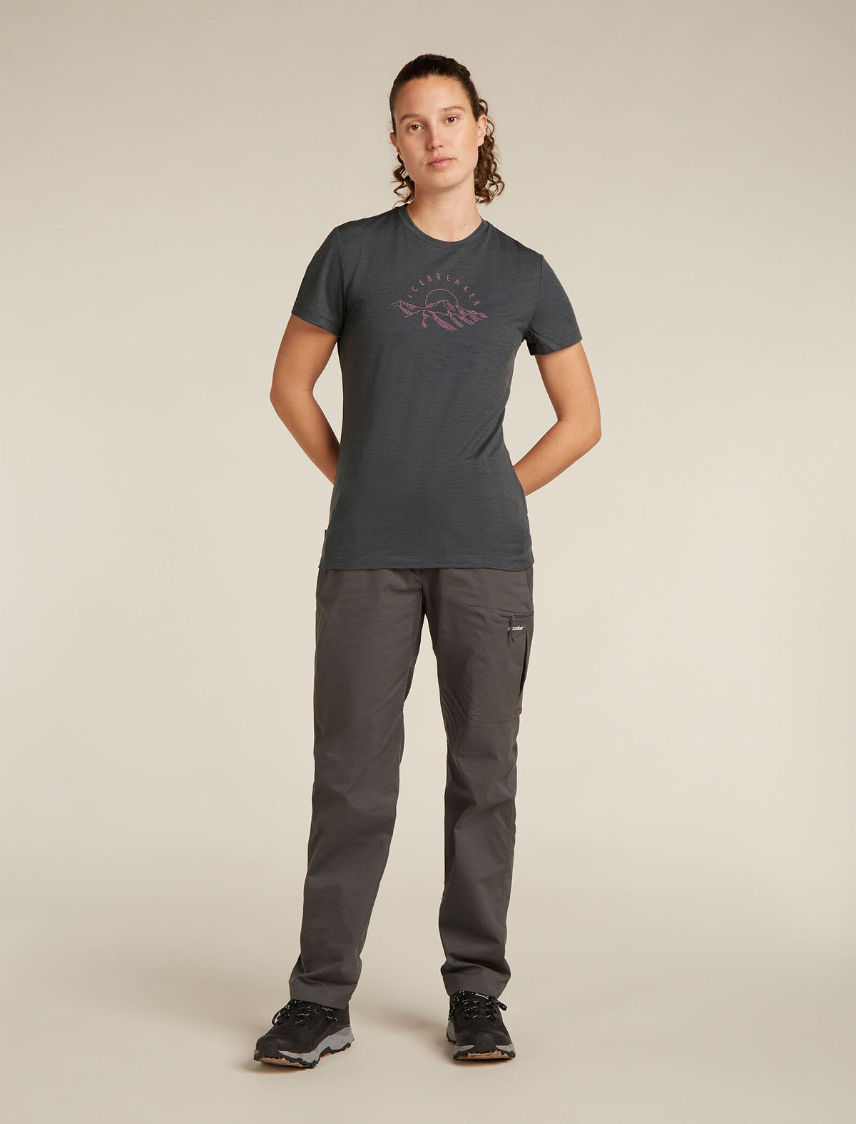 Women's 150 Tech Lite T-shirt Sunrise Summit Obsidian - 3
