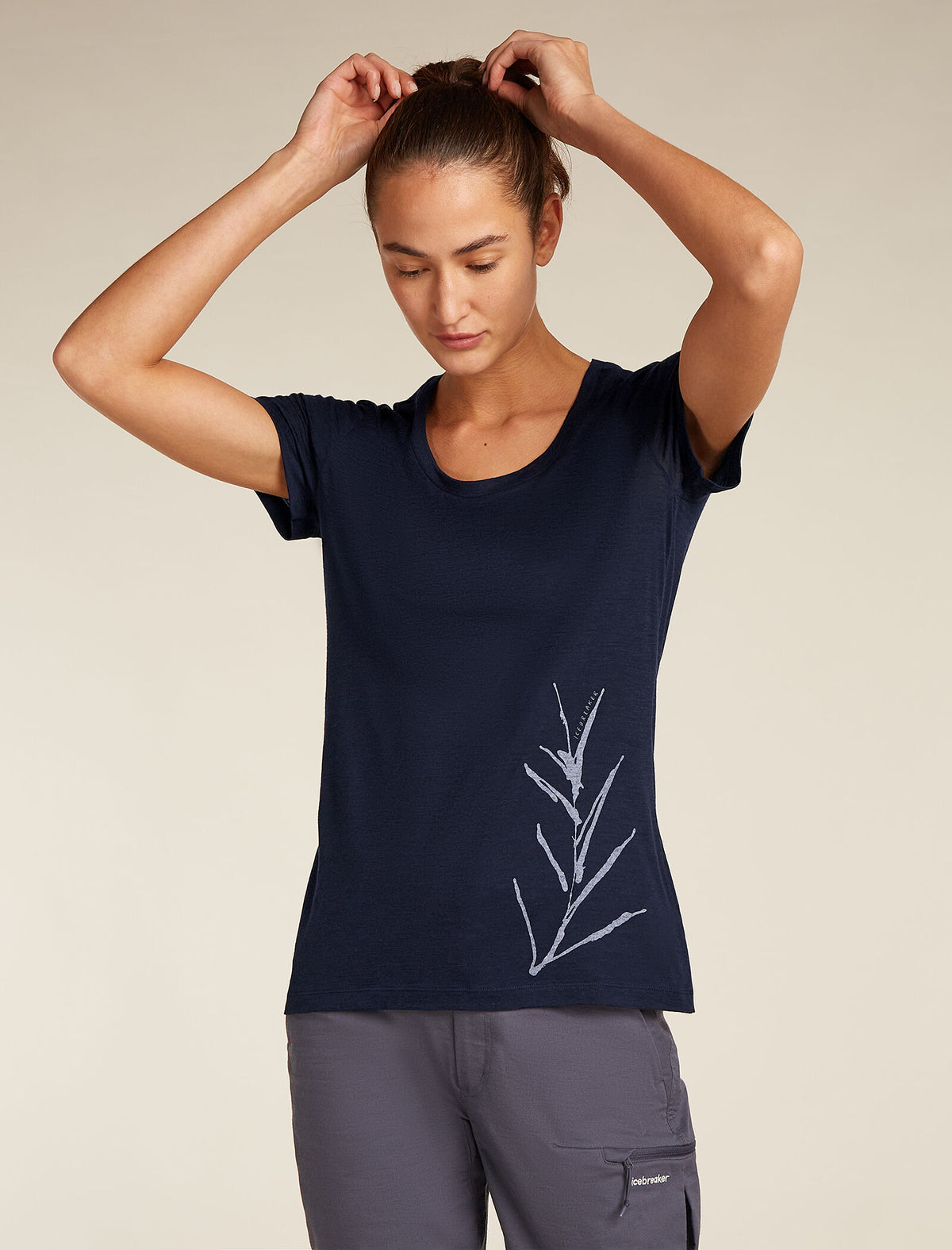 Women's Merino 150 Tech Lite Short Sleeve Scoop T-Shirt Tee Panax Midnight navy - 1