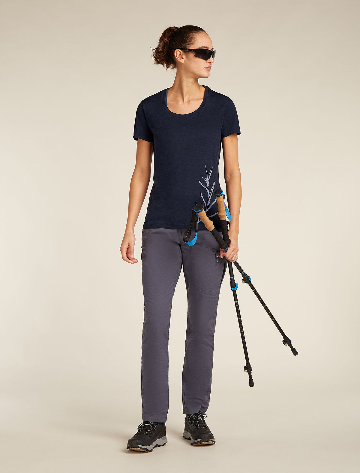 Women's Merino 150 Tech Lite Short Sleeve Scoop T-Shirt Tee Panax Midnight navy - 4