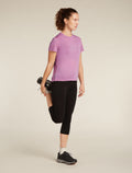 Women's Merino Blend Core Short Sleeve T-Shirt Camping Circle Deco - 3