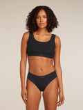 Women's Rib Lotus Bra Black - 1