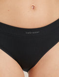 Women's Rib Lotus Hipster Black - 6
