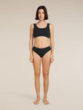 Women's Rib Lotus Hipster Black - 3
