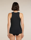 Women's Rib Lotus Tank Black - 2