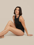 Women's Rib Lotus Tank Black - 4