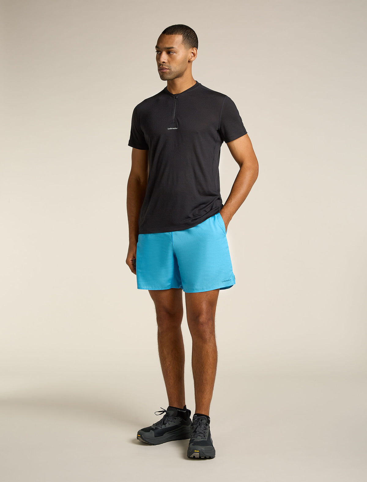 Pánské Top s krátkým rukávem a zipem do čtvrtiny z merino směsi 125 Cool-Lite™ Speed  - 3