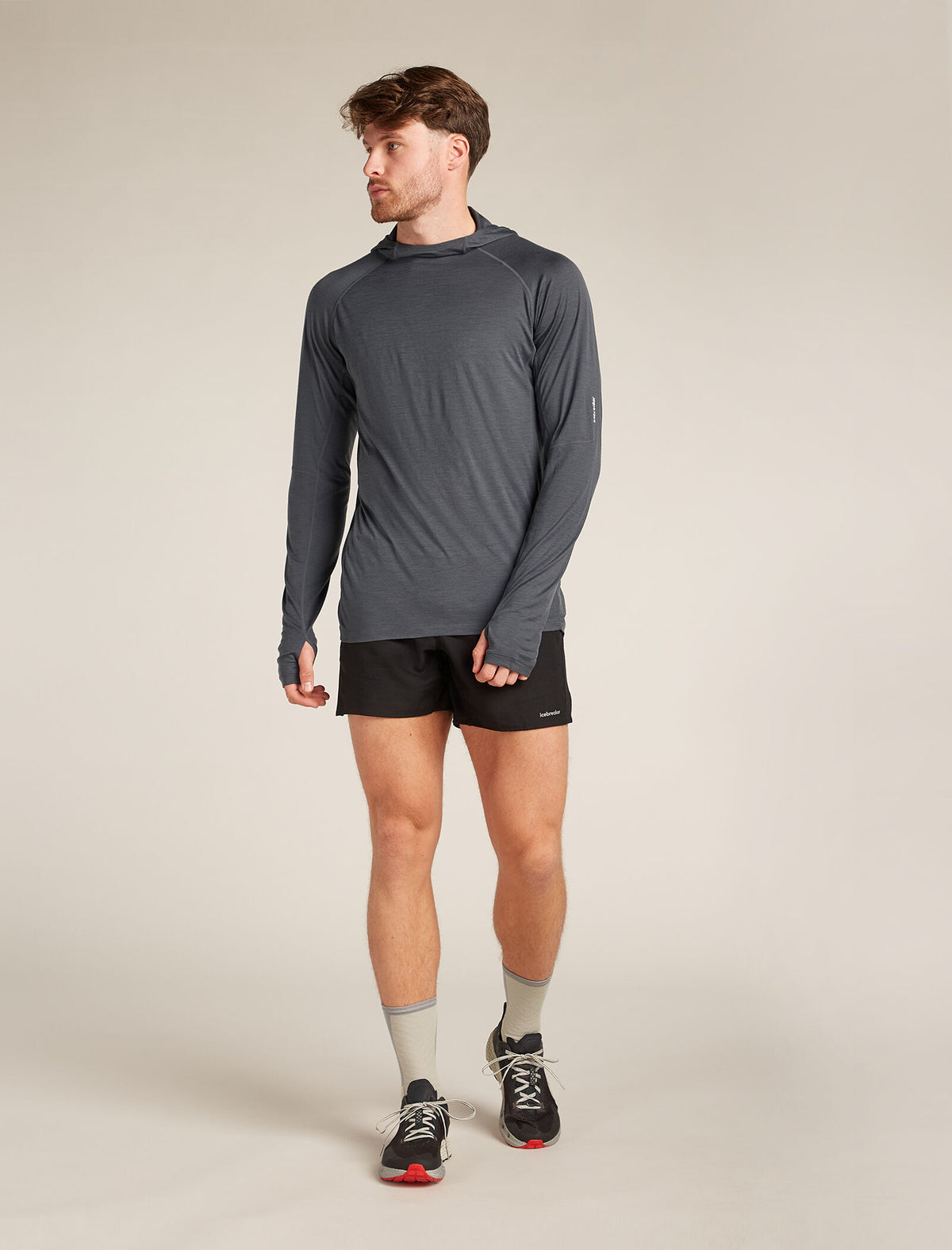 Sudadera de manga larga con capucha 150 MerinoFine™ Ace para hombre Obsidian - 3