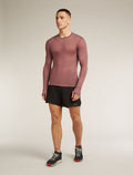 Men's Merino Blend 75 Cool-Lite™ Featherlight™ Long Sleeve Crew Thermal Top Carob - 3