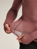 Men's Merino Blend 75 Cool-Lite™ Featherlight™ Long Sleeve Crew Thermal Top Carob - 6
