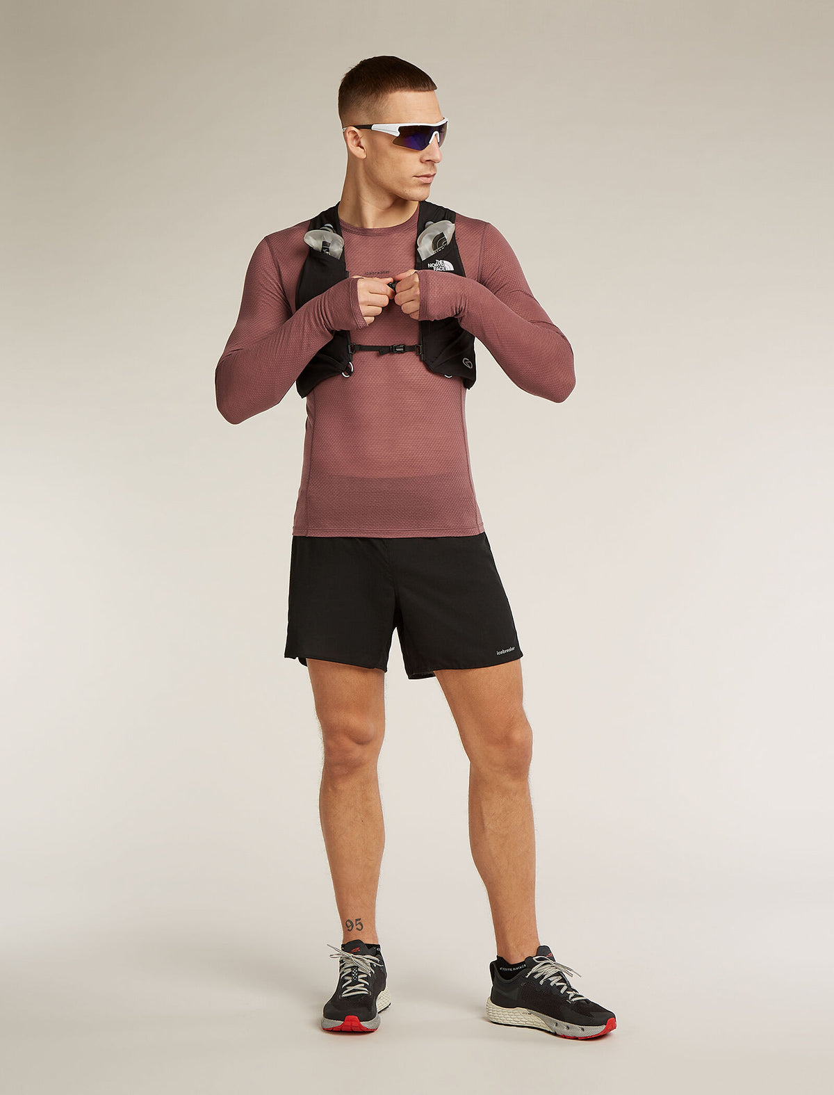 Men's Merino Blend 75 Cool-Lite™ Featherlight™ Long Sleeve Crew Thermal Top Carob - 4