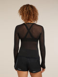 Women's Merino Blend 75 Cool-Lite™ Featherlight™ Long Sleeve Crew Thermal Top Black - 2