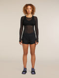 Women's Merino Blend 75 Cool-Lite™ Featherlight™ Long Sleeve Crew Thermal Top Black - 3