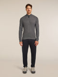 Men's 260 Waffle Knit Wander Half Zip Top Obsidian - 3