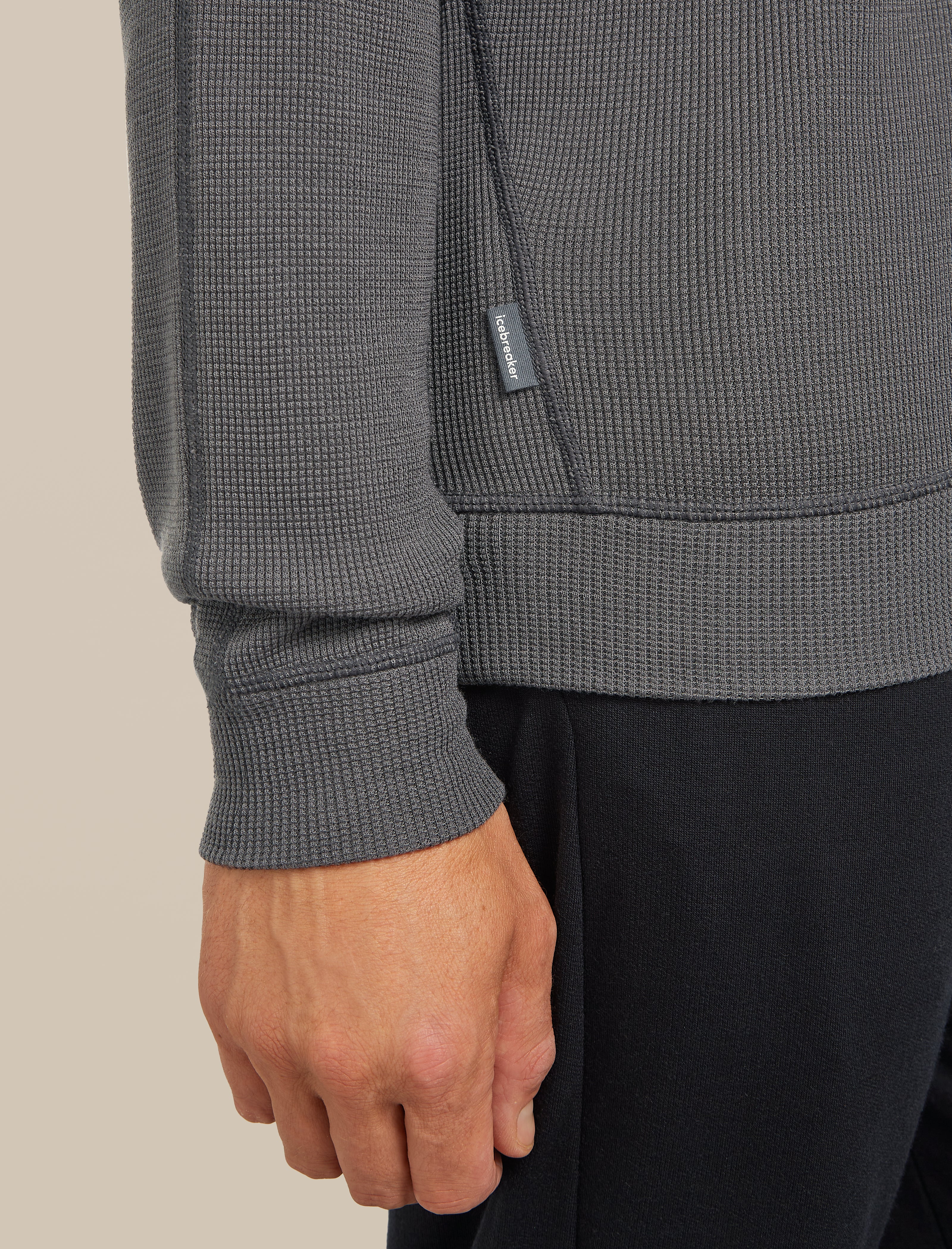 hjk_tobe　ice breaker NATUREDYE 260 Waffle Knit Wander Half Zip Top