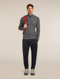 Men's 260 Waffle Knit Wander Half Zip Top Obsidian - 4