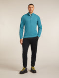 Men's 260 Waffle Knit Wander Half Zip Top Topaz - 3