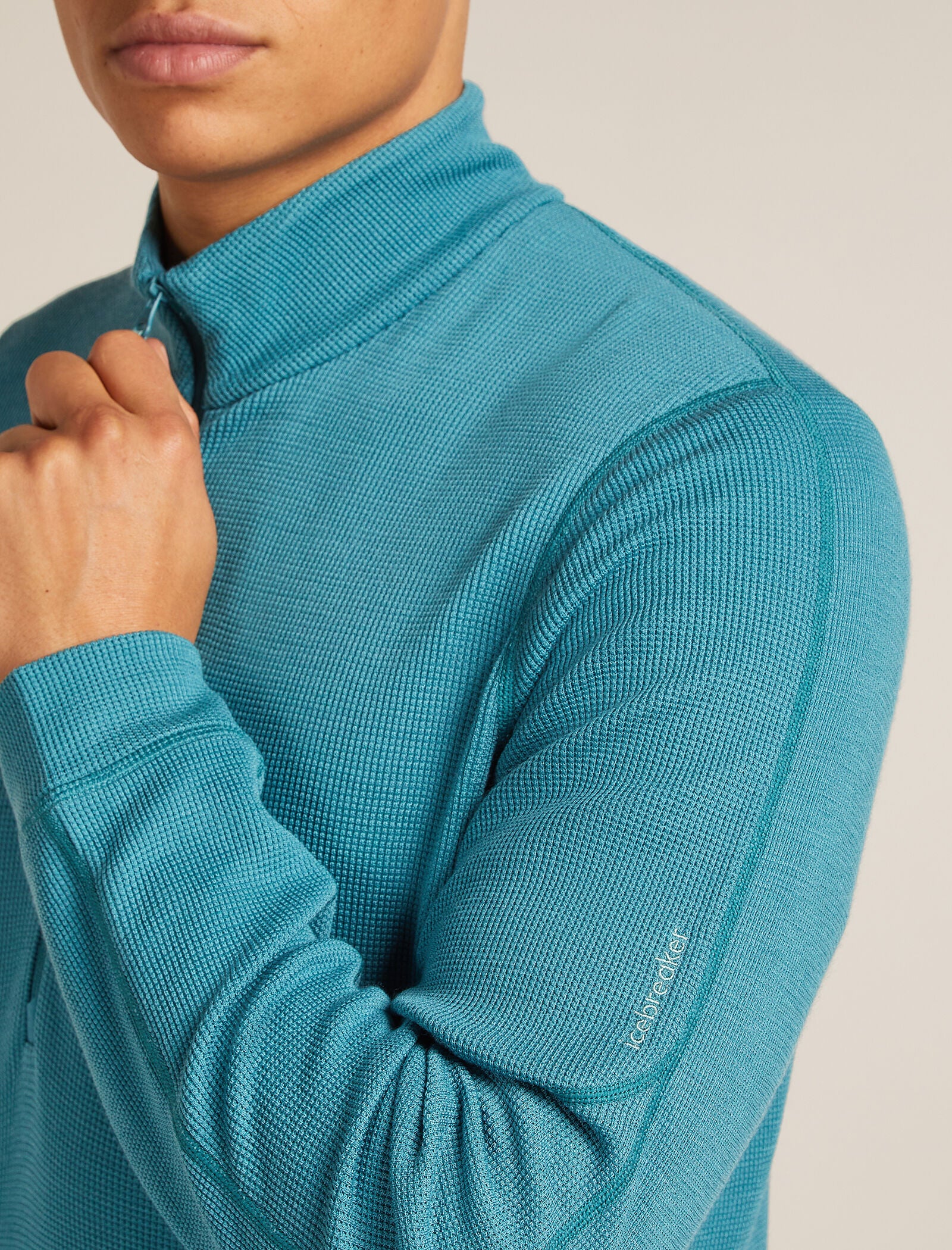 260 Waffle Knit Wander Half Zip Top