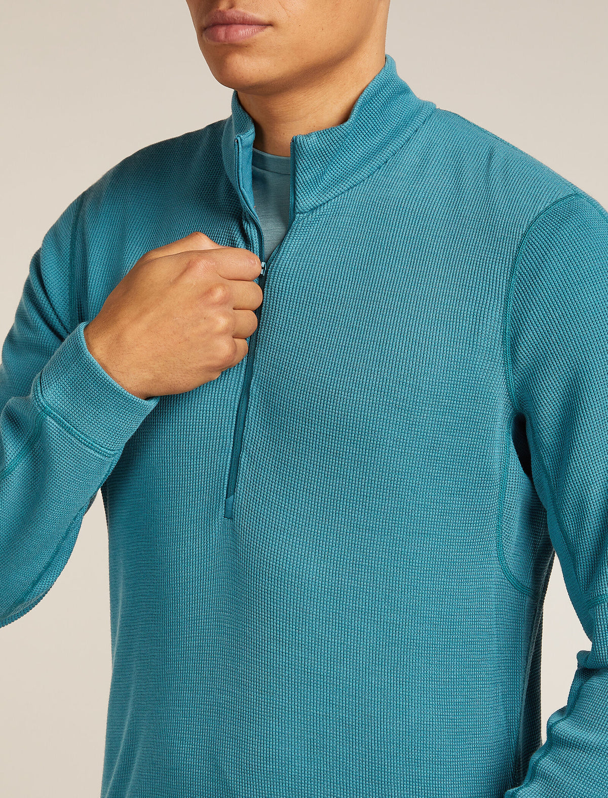 Men's 260 Waffle Knit Wander Half Zip Top Topaz - 6