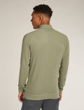 Men's Merino 260 Waffle Knit Wander Long Sleeve Half Zip Lichen - 3