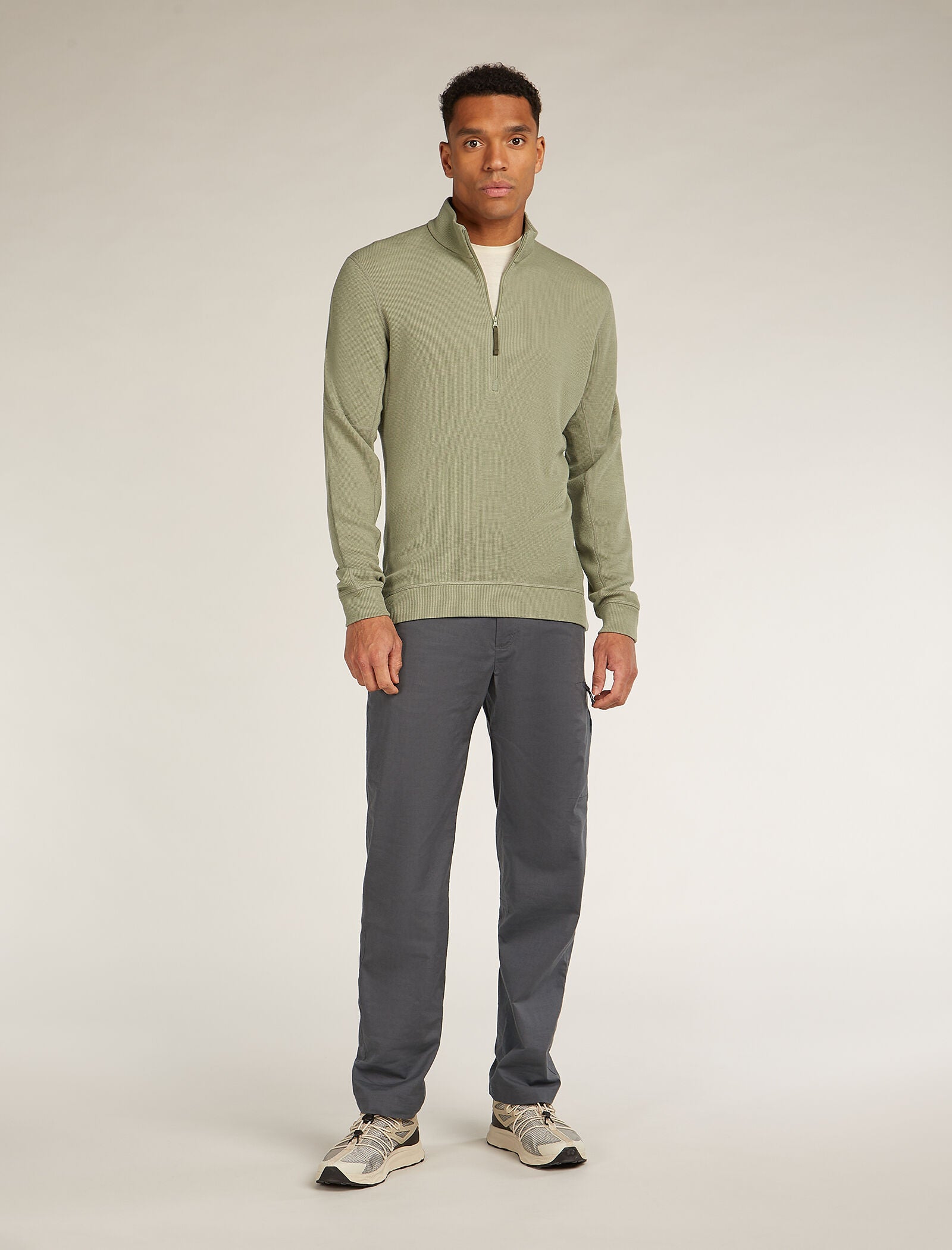 Men's Merino 260 Waffle Knit Wander Long Sleeve Half Zip