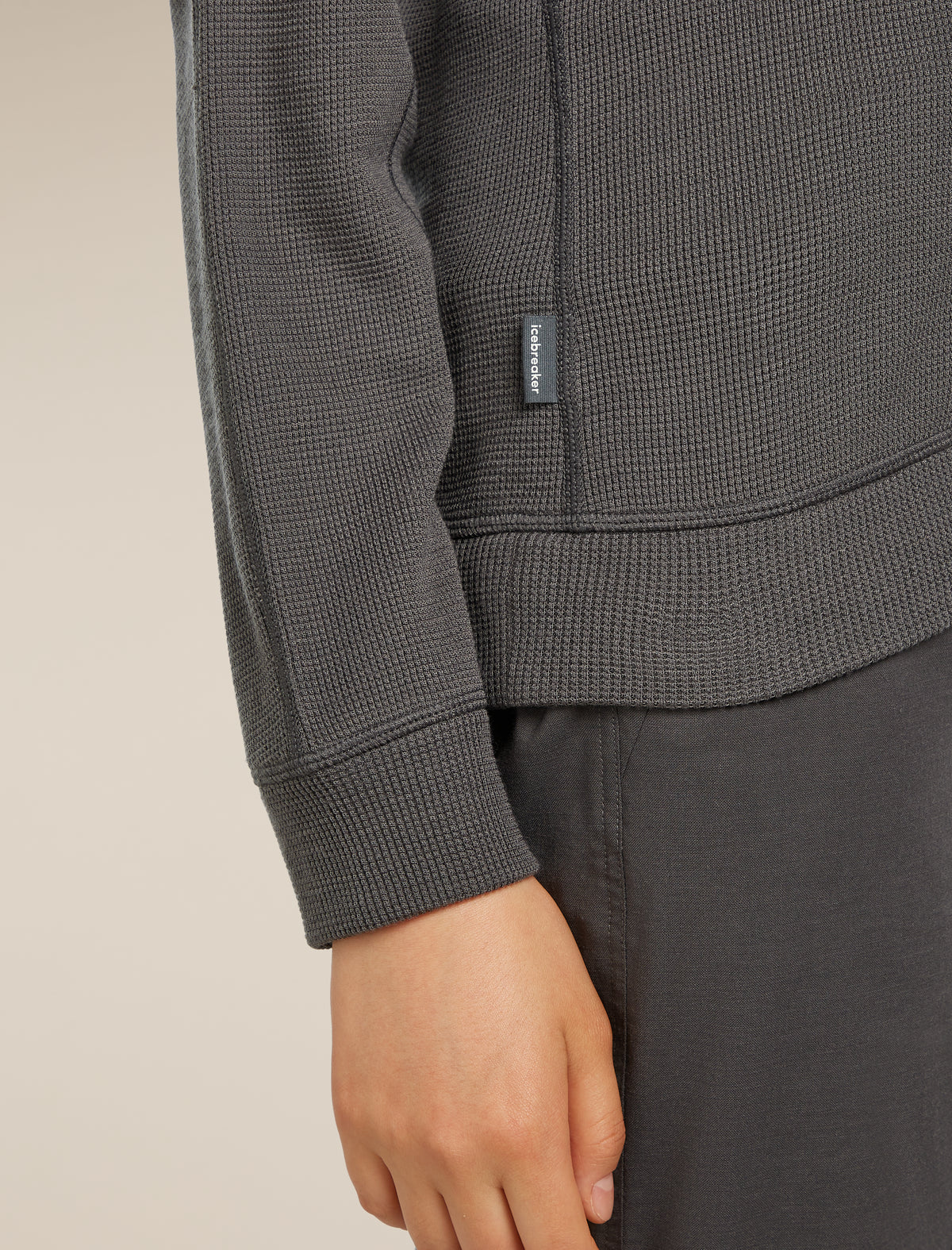 Women's 260 Waffle Knit Wander Half Zip Thermal Top Obsidian - 6