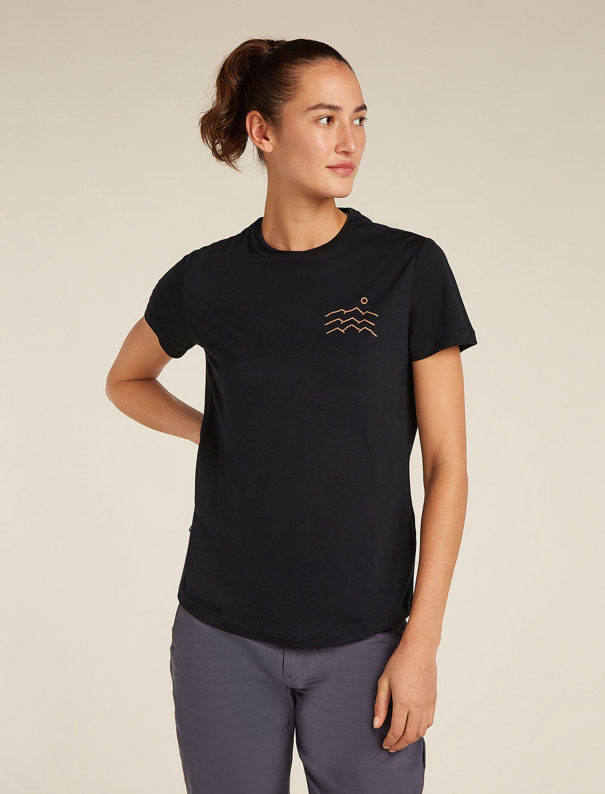 Women's Merino Blend 125 Cool-Lite™ Sphere Short Sleeve T-Shirt Across the Peaks  - 1