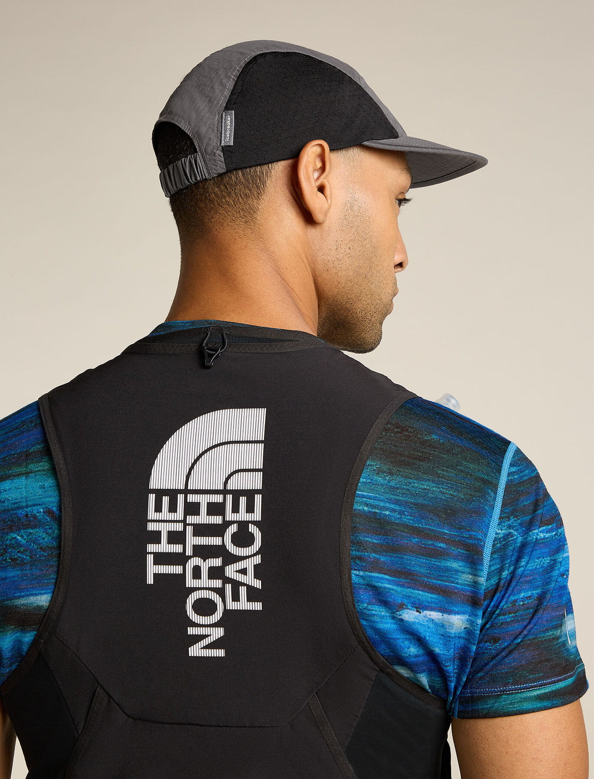 Unisex Shell+™ Cotton Windbreaker 5 Panel Cap Obsidian/Black - 2