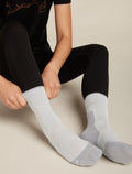 Women's Merino Hike+ Light Crew Socks Ether/alloy - 2