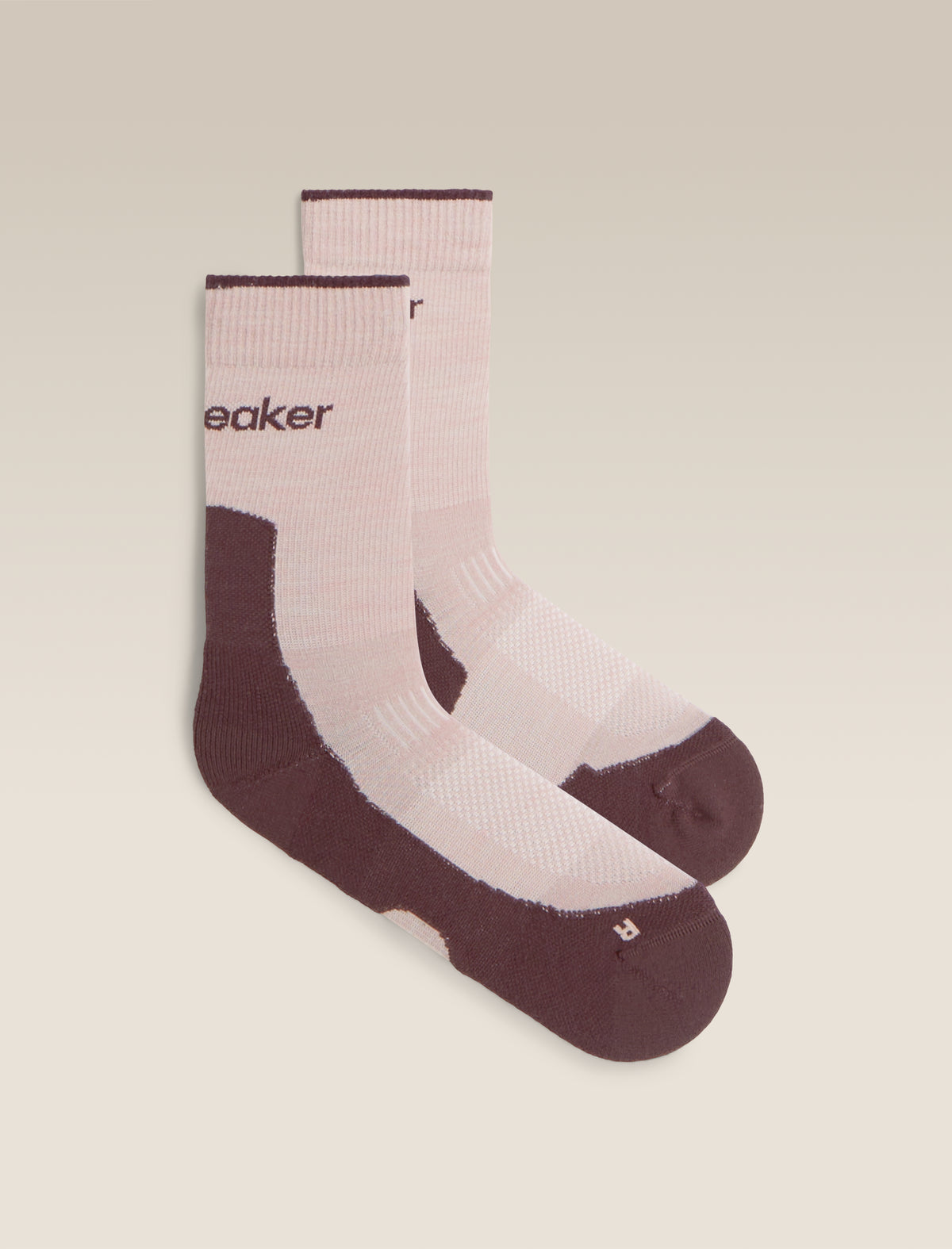 Women Hike+ Crew Socks Pink Quartz/Java - 1