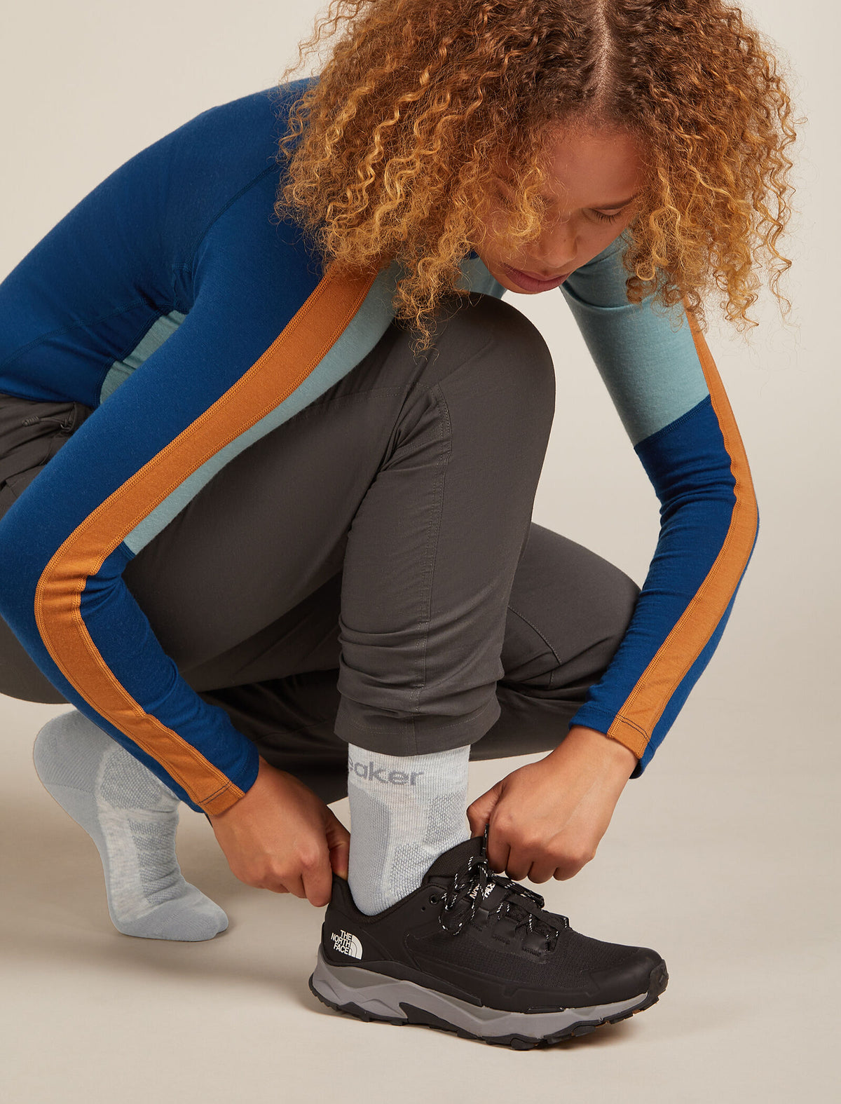 Women's Women Hike+ Crew Socks Blizzard Hthr/Alloy - 1