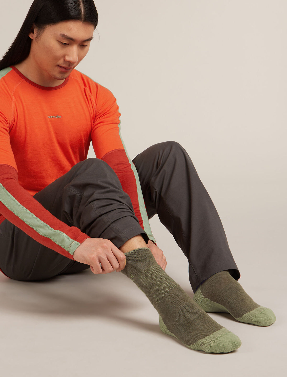 Men's Men Hike+ Crew Socks Loden/Lichen - 2