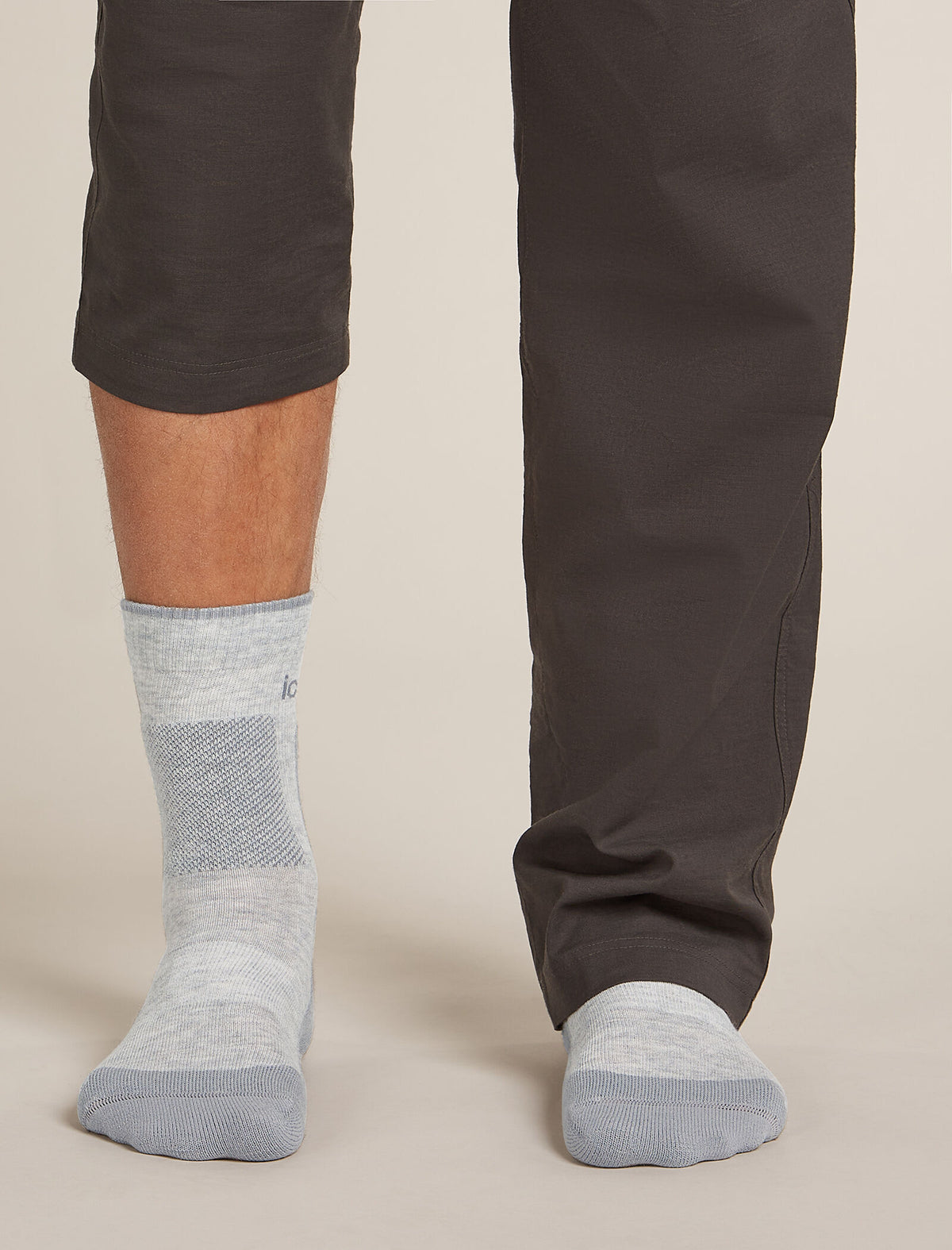 Men's Men Hike+ Crew Socks Blizzard Hthr/Alloy - 3