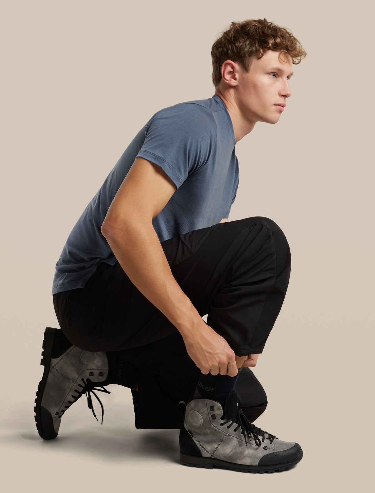 Men Hike+ Crew Socks Midnight Navy/Obsidian - 4
