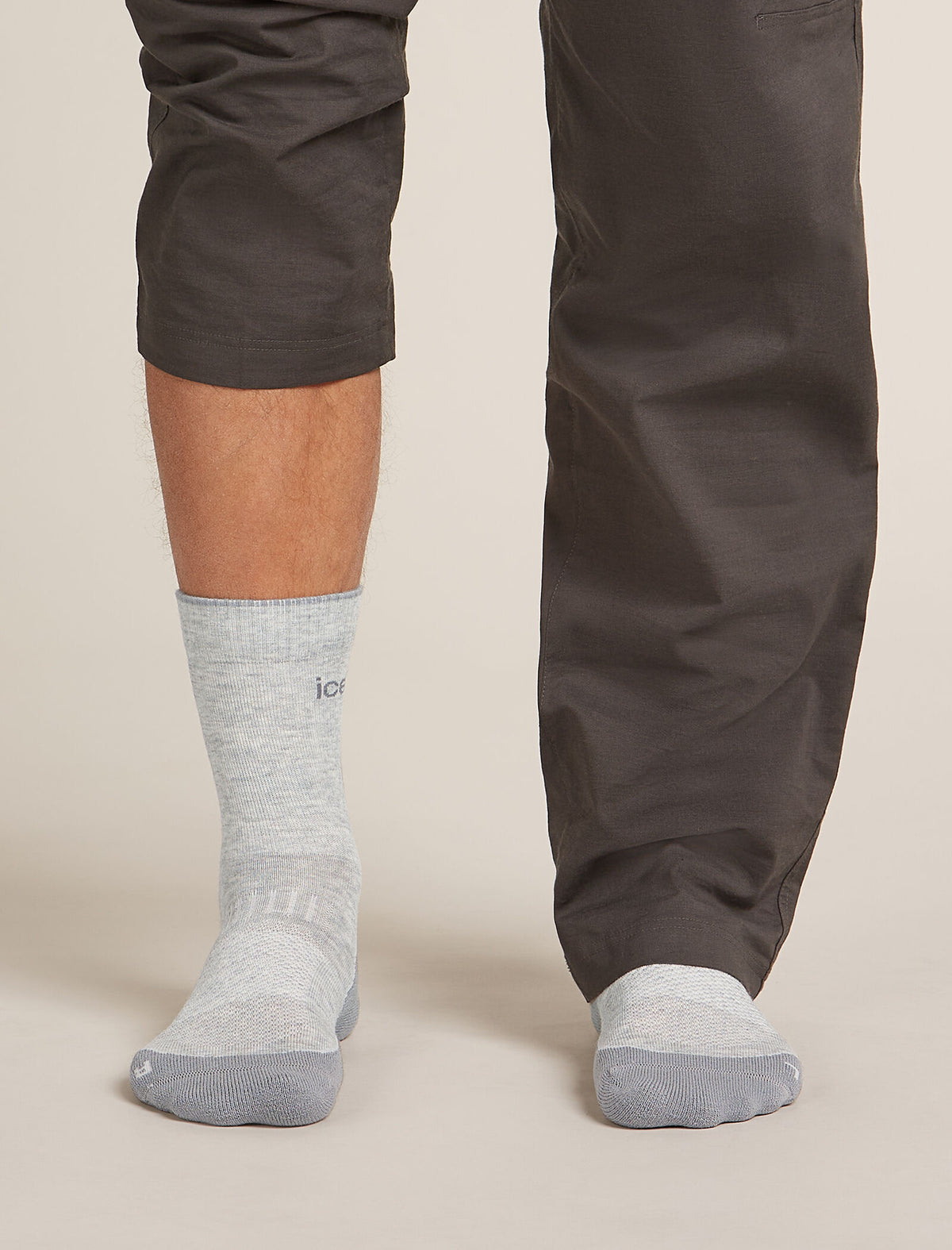 Men's Men Hike+ Crew Socks Blizzard Hthr/Alloy - 3